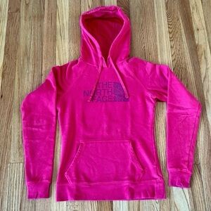 The north face red hoodie women’s size Xs